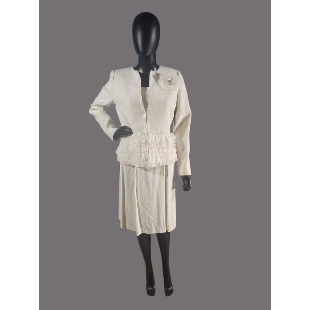Boston Proper Ivory Jacket/Sheath Dress